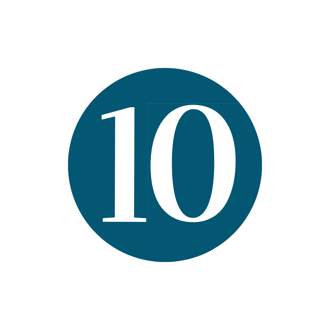 Stylized number 10