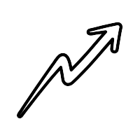 Zigzag arrow upwards